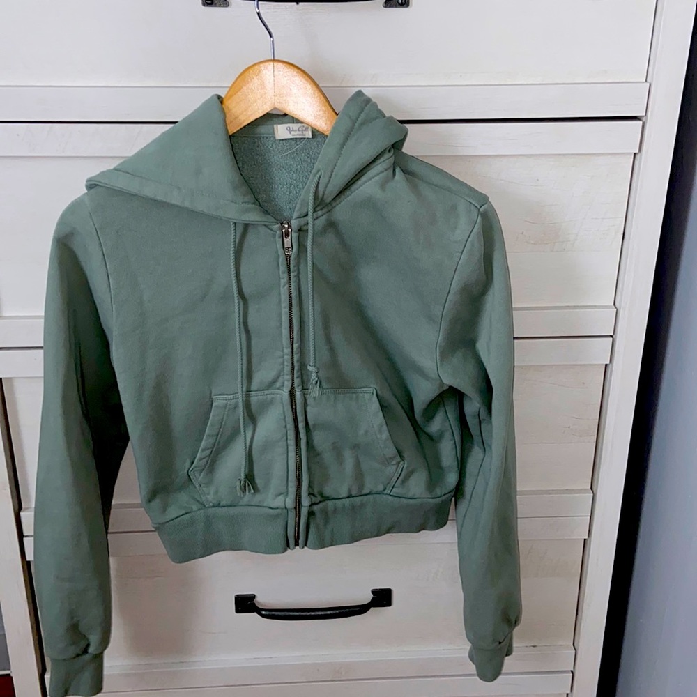 Brandy Melville Crop Zip Up